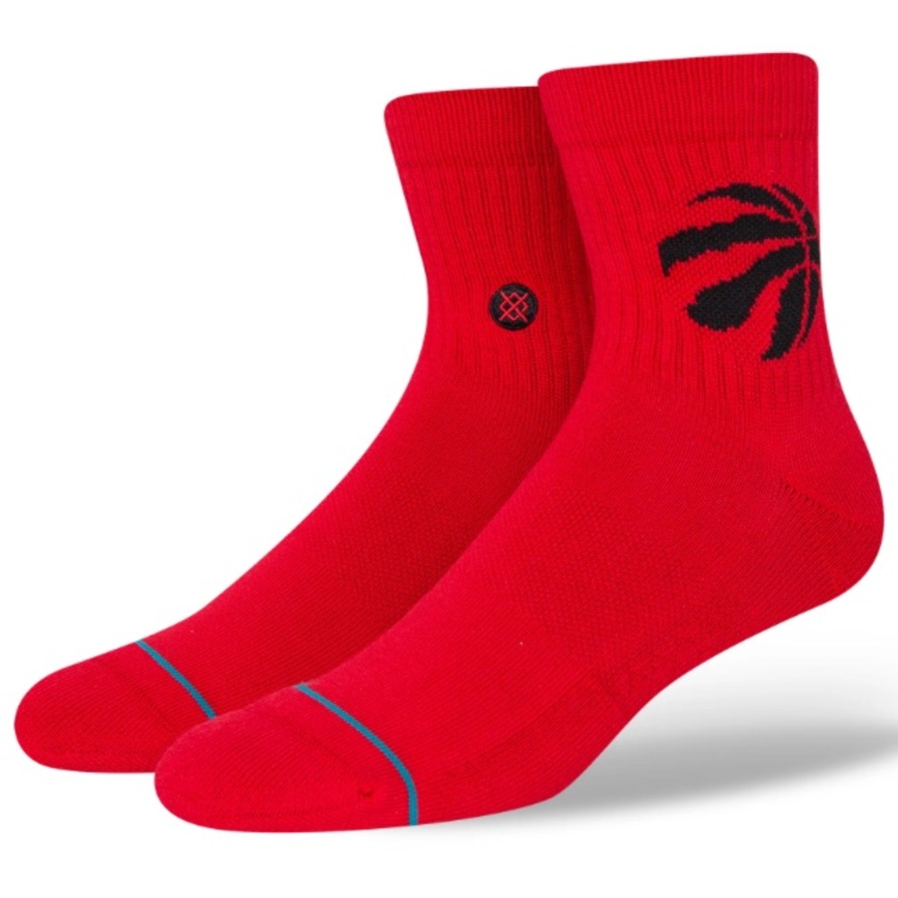 STANCE Men's Toronto Raptors Mid Cushion Quarter Height Socks - RAPTORS ST QTR